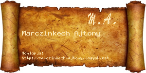 Marczinkech Ajtony névjegykártya